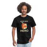 Juice Box Hero Diabetic Humor T1D Funny Unisex Softstyle Adult T-Shirt - black