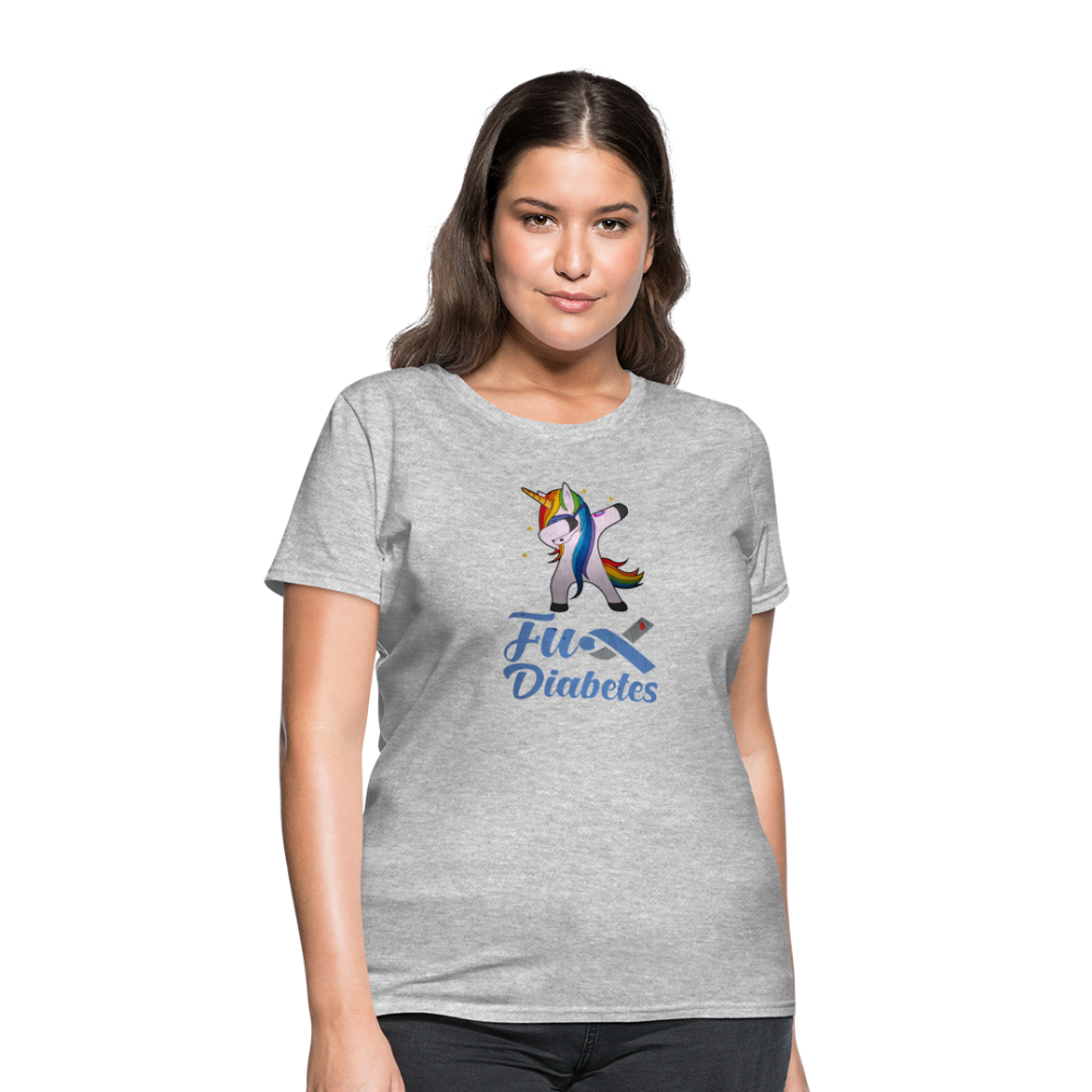 Ladies Fu** Diabetes Humor Premium Women's T-Shirt - heather gray