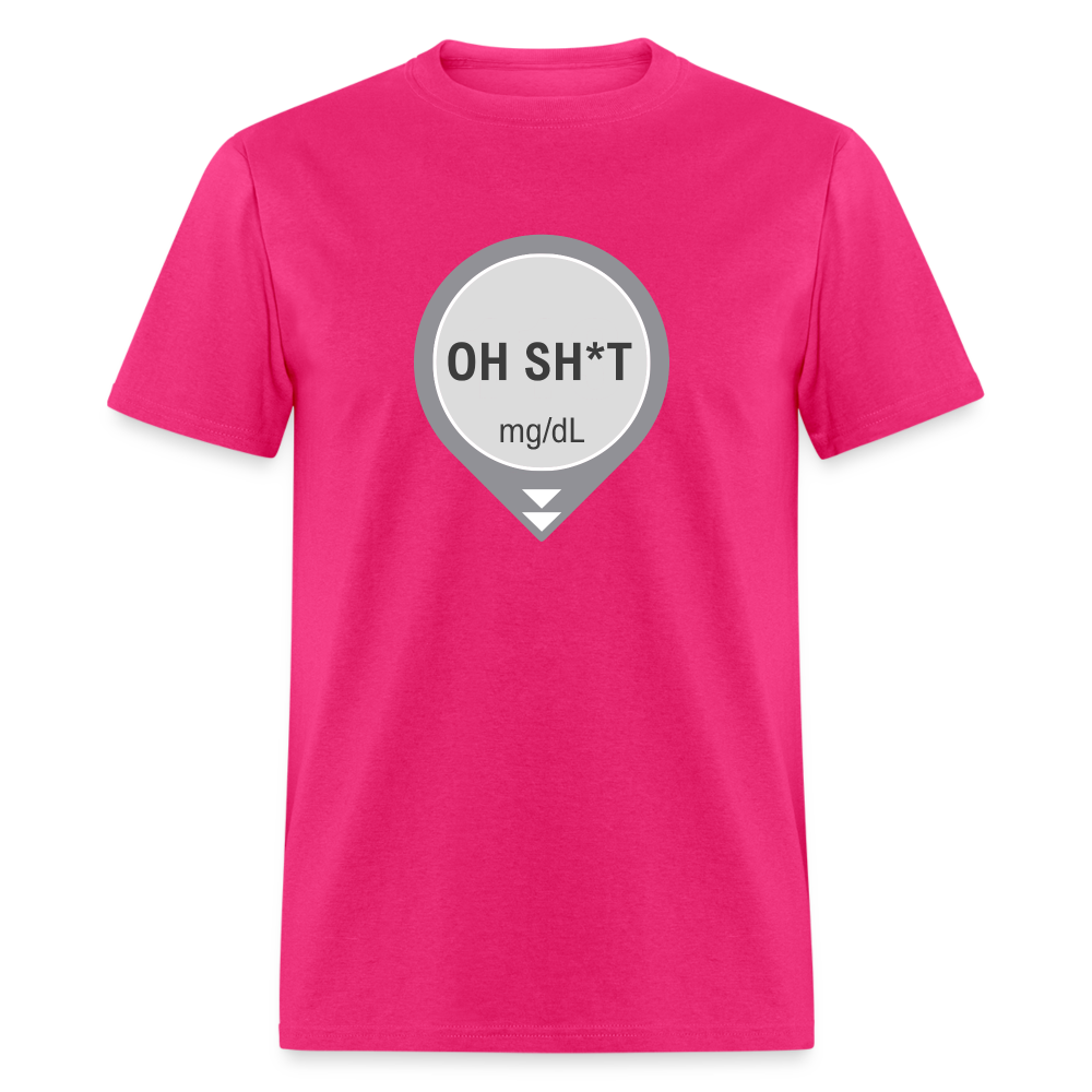 Dexcom Oh Sh*t Crash Alert Humor Humor Unisex T-Shirt - fuchsia