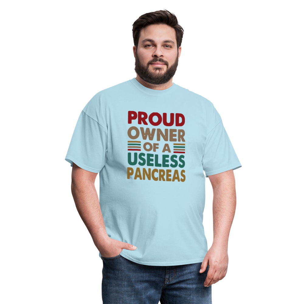 Proud Owner Of A Useless Pancreas Softstyle Unisex T-Shirt - powder blue