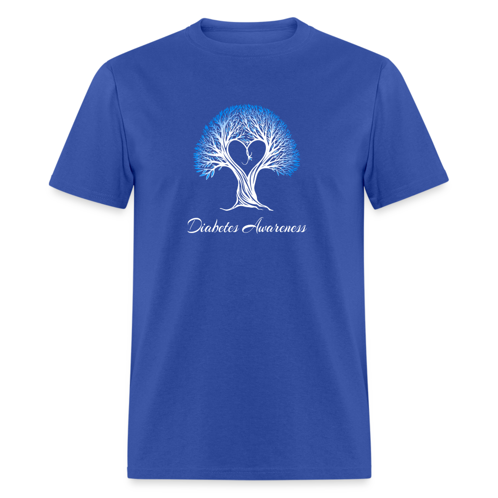 Diabetes Awareness Tree Of Love & Life Unisex T-Shirt - royal blue