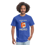 Juice Box Hero Diabetic Humor T1D Funny Unisex Softstyle Adult T-Shirt - royal blue