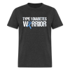 Type 1 Diabetes Warrior Blue Ribbon Pride T-Shirt - heather black