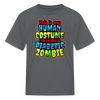 Human Costume & Diabetic Zombie Halloween Funny Kids Youth T-Shirt - charcoal