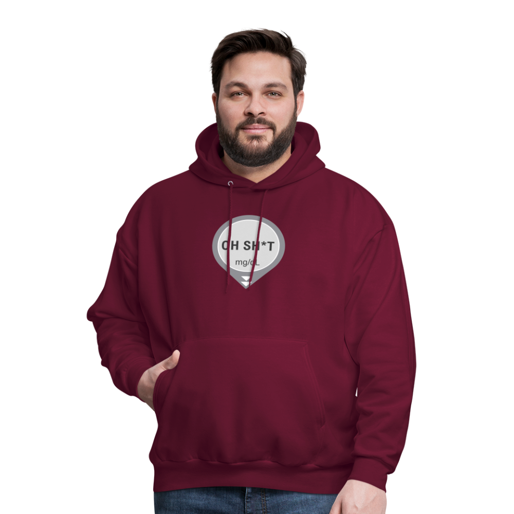 Dexcom Oh Sh*t Crash Alert Humor Humor Unisex Contrast Hoodie - burgundy