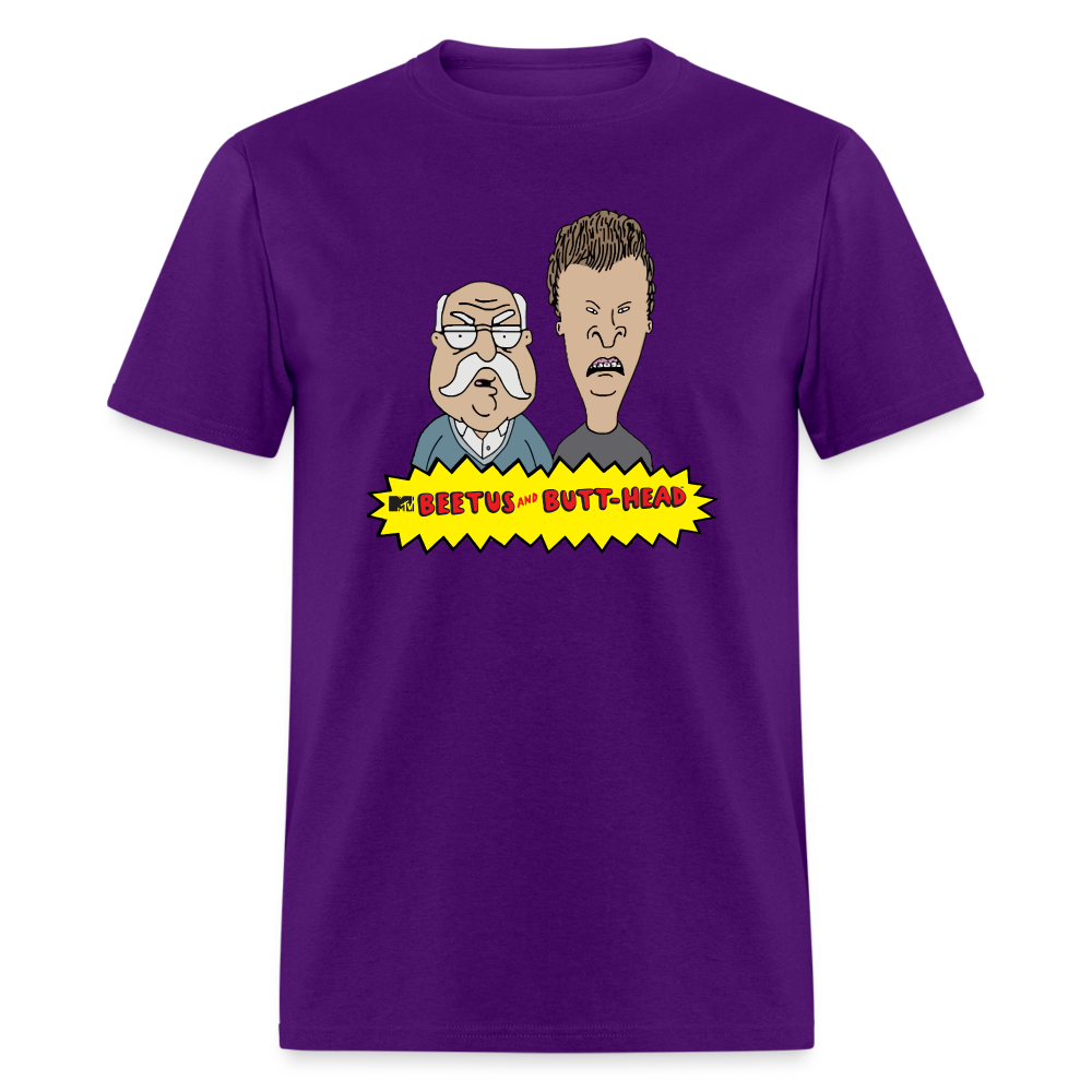 Beetus & Butthead Mashup Parody Diabetes Unisex Adult T-Shirt - purple