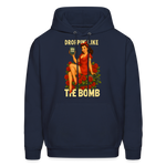 Droppin' Like The Bomb T1D Awarness Pin-up Style Unisex Hoodie - navy