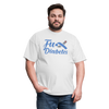 Fu*K Diabetes Blue Ribbon Diabetic Awareness Unisex T-Shirt - white