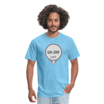 UH-OH! Dexcom Lows Alert Humor Adult Unisex T-Shirt - aquatic blue
