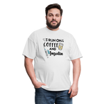 I Run On Coffee & Insulin Adult Unisex Softstyle T-Shirt - white