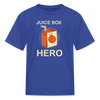 Juice Box Hero Diabetic Humor Kids Softstyle Premium T-Shirt - royal blue