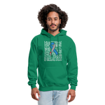 Diabetes Awareness Ribbon Unisex Softstyle Hoodie - kelly green