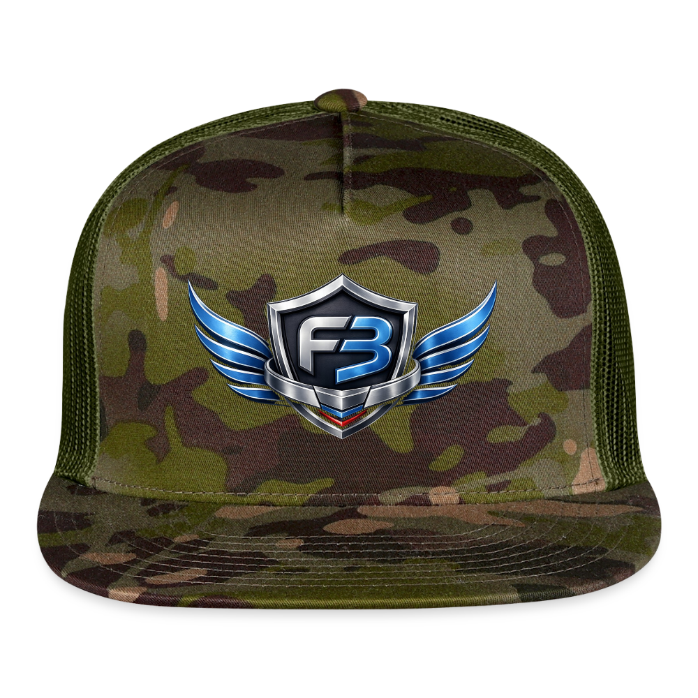 Freedom Band Snap Back Trucker Hat - MultiCam\green