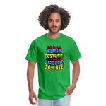 Human Costume Diabetic Zombie T-Shirt Halloween Humor : Unisex Tee Shirt - bright green