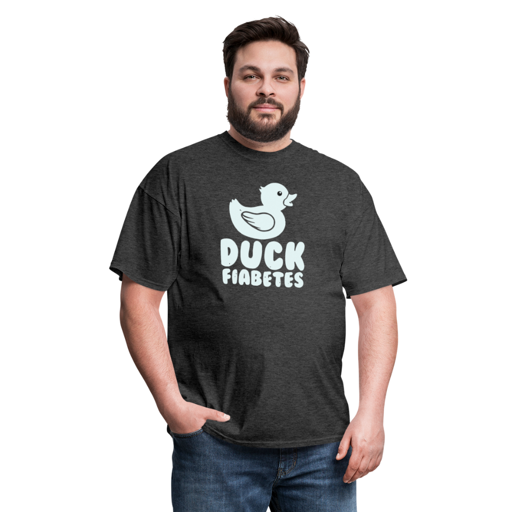 Duck Fiabetes Funny Diabetic Humor Unisex Softyle T-Shirt - heather black