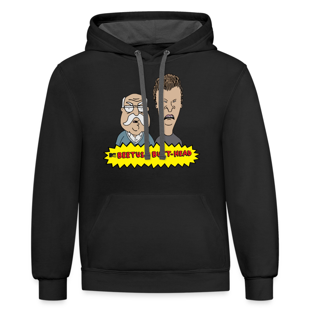 Beetus and Butthead "W. Brimley Mashup"  Premium Adult Hoodie - black/asphalt