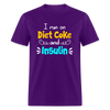 I Run On Diet Coke And Insulin Adult Funny Diabetes Awareness Unisex T-Shirt - purple