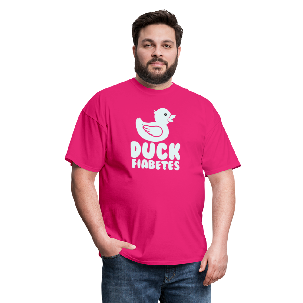 Duck Fiabetes Funny Diabetic Humor Unisex Softyle T-Shirt - fuchsia