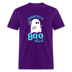 Diabetes Is Boo Sheet Funny Diabetic Halloween Humor Unisex T-Shirt - purple