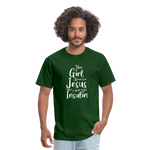 This Girl Runs On Jesus And Insulin Diabetes Awareness Unisex Classic T-Shirt - forest green