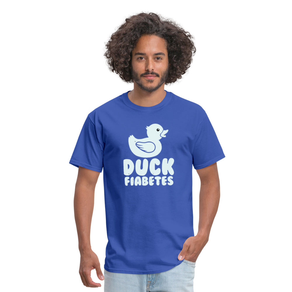 Duck Fiabetes Funny Diabetic Humor Unisex Softyle T-Shirt - royal blue