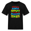 Human Costume & Diabetic Zombie Halloween Funny Kids Youth T-Shirt - black