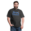 Fu*K Diabetes Blue Ribbon Diabetic Awareness Unisex T-Shirt - heather black