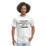 I Run On Coffee & Insulin Adult Unisex Softstyle T-Shirt - light heather gray