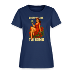 Droppin' Like The Bomb Pin-up Women's T-Shirt -  blue dusk