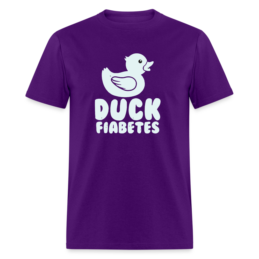 Duck Fiabetes Funny Diabetic Humor Unisex Softyle T-Shirt - purple