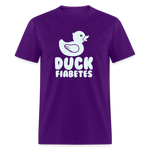 Duck Fiabetes Funny Diabetic Humor Unisex Softyle T-Shirt - purple