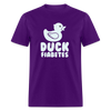 Duck Fiabetes Funny Diabetic Humor Unisex Softyle T-Shirt - purple