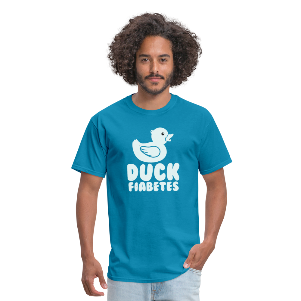 Duck Fiabetes Funny Diabetic Humor Unisex Softyle T-Shirt - turquoise