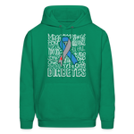 Diabetes Awareness Ribbon Unisex Softstyle Hoodie - kelly green