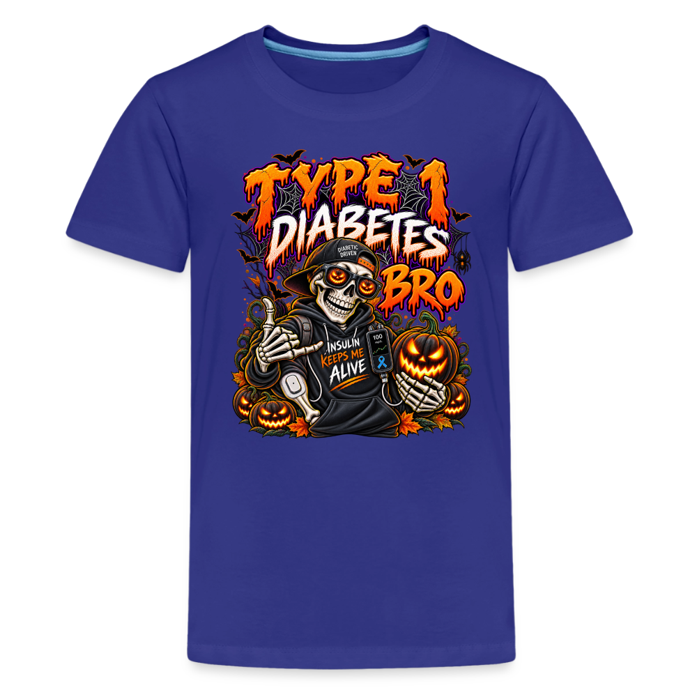 T1D BRO! Halloween Kids' & Youth Premium T-Shirt - royal blue