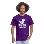 Duck Fiabetes Funny Diabetic Humor Unisex Softyle T-Shirt - purple