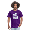 Duck Fiabetes Funny Diabetic Humor Unisex Softyle T-Shirt - purple