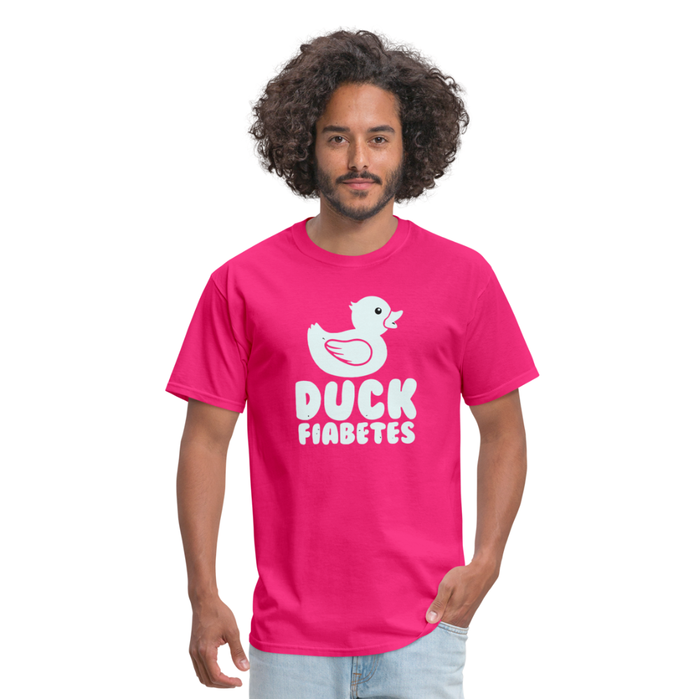 Duck Fiabetes Funny Diabetic Humor Unisex Softyle T-Shirt - fuchsia