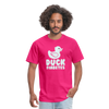 Duck Fiabetes Funny Diabetic Humor Unisex Softyle T-Shirt - fuchsia