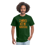 Zombies Ate My Pancreas Diabetic Humor Adult T-Shirt - forest green