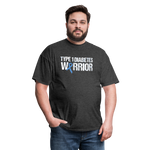 Type 1 Diabetes Warrior Blue Ribbon Pride T-Shirt - heather black