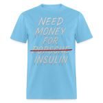 Need Money For Porsche / Insulin Parody Unisex T-Shirt - aquatic blue