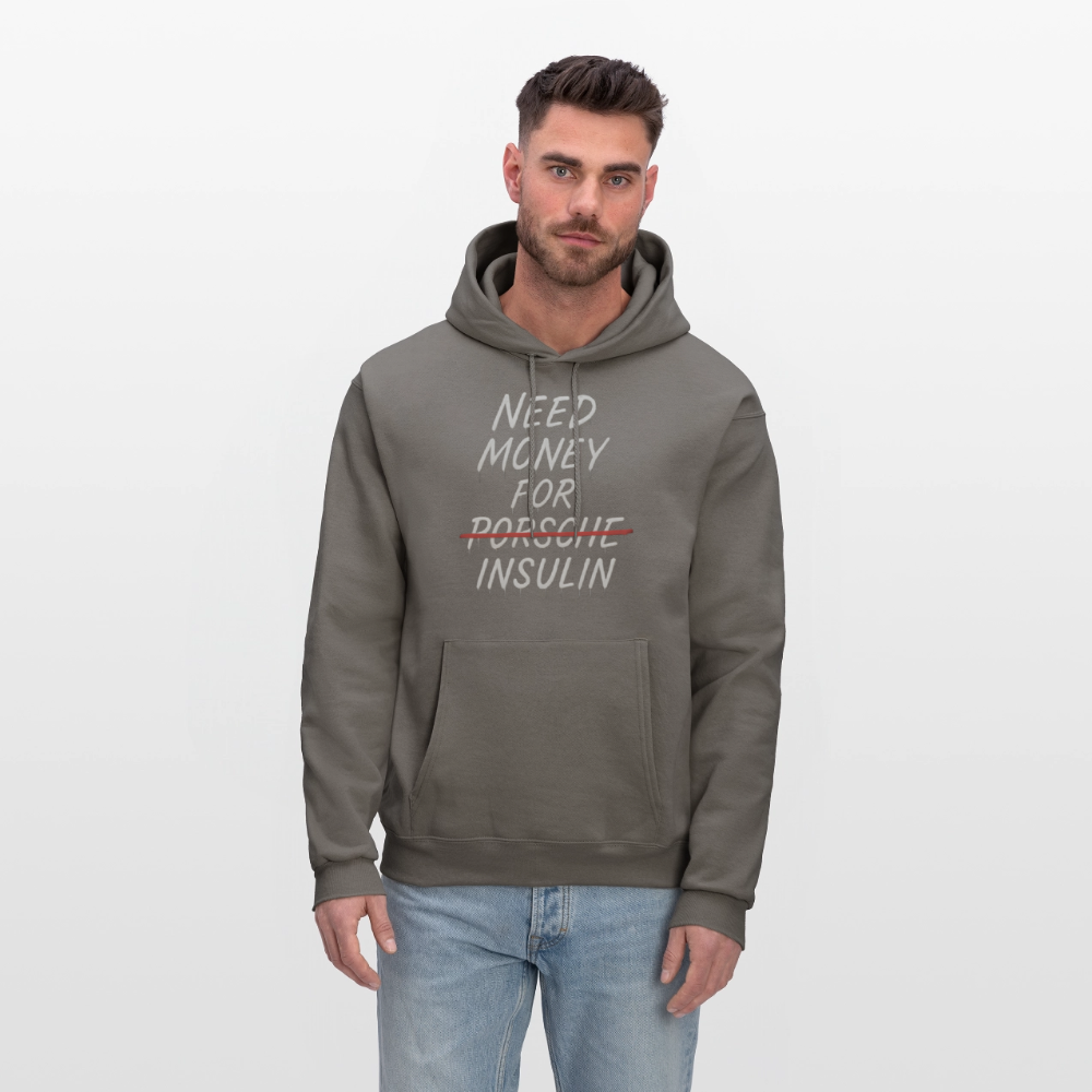 Need Money For Insulin Hoodie Parody Unisex Sweatshirt Hoody - asphalt gray