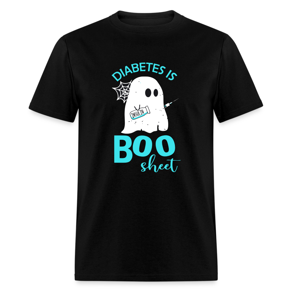 Diabetes Is Boo Sheet Funny Diabetic Halloween Humor Unisex T-Shirt - black