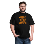 Zombies Ate My Pancreas Diabetic Humor Adult T-Shirt - black
