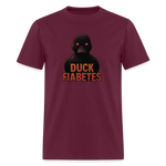 Duck Diabetes Umisex Adult  T-Shirt - burgundy
