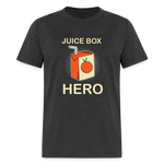 Juice Box Hero Diabetic Humor T1D Funny Unisex Softstyle Adult T-Shirt - heather black
