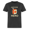 Juice Box Hero Diabetic Humor T1D Funny Unisex Softstyle Adult T-Shirt - heather black