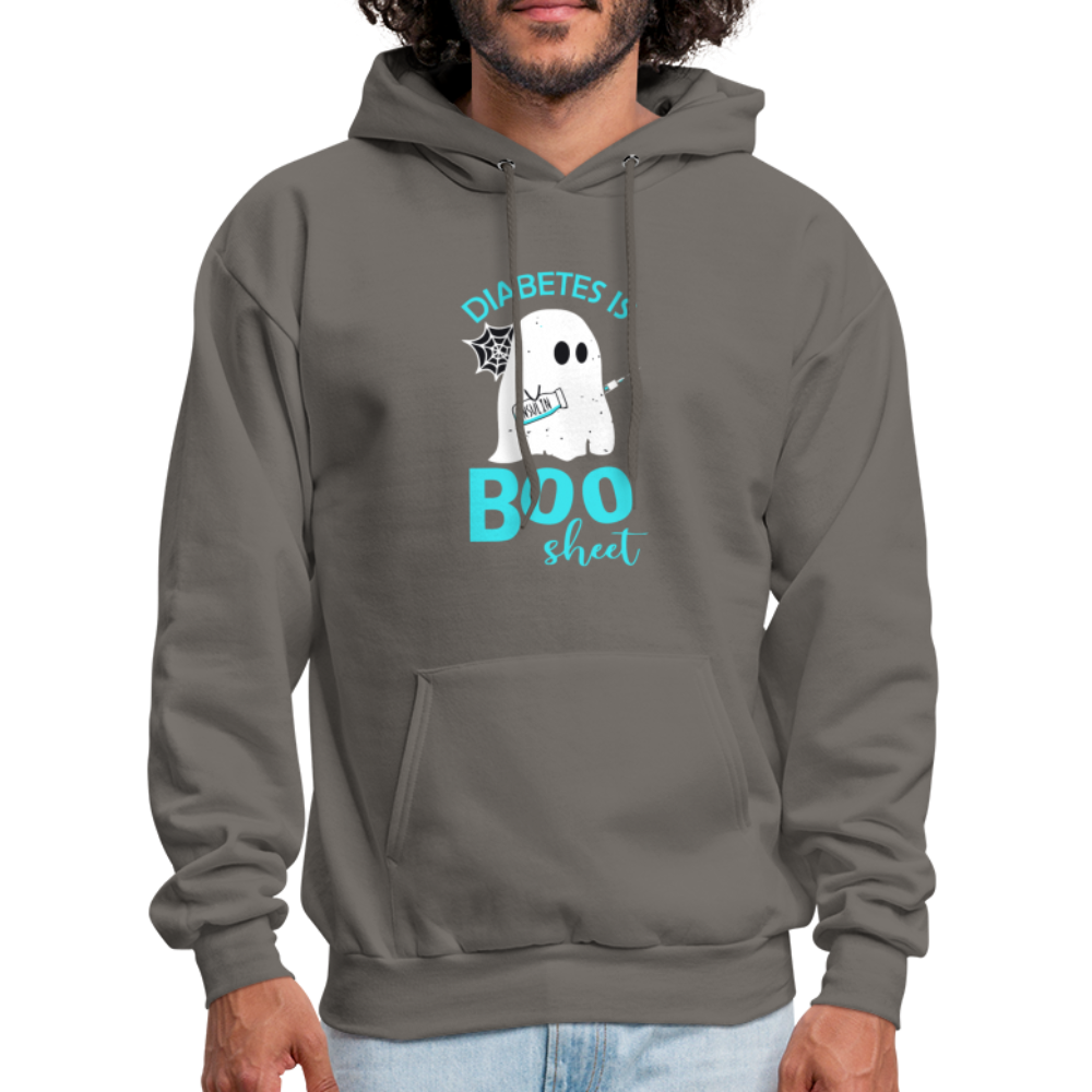 Diabetes Is Boo Sheet Humor Softstyle Unisex Hoodie - asphalt gray