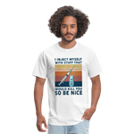 Be Nice To Diabetics Insulin Humor Unisex T-Shirt - white